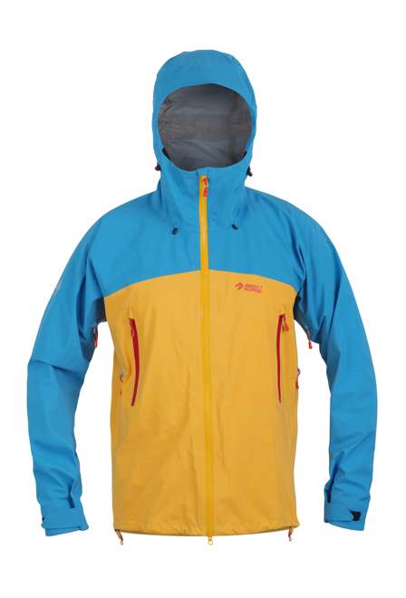 Fotogalerie Wasserdichte Herren-Hardshelljacke DEAMON mango/ocean