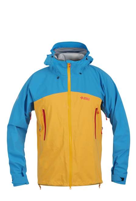 Fotogalerie Wasserdichte Herren-Hardshelljacke DEAMON mango/ocean