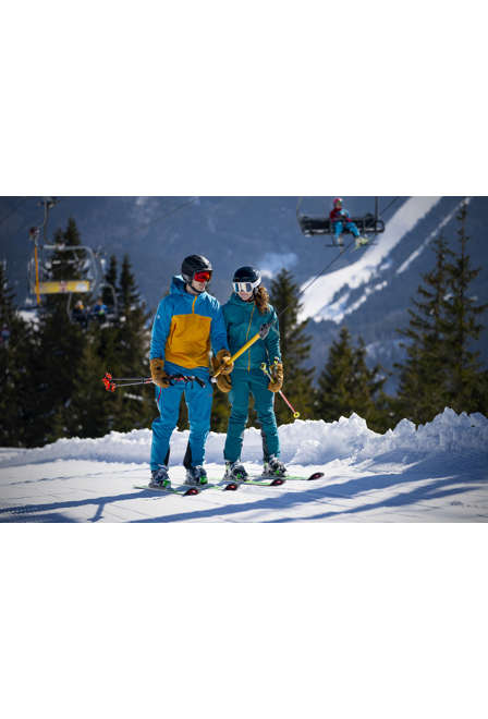 Fotogalerie Wasserdichte Herren-Hardshelljacke DEAMON mango/ocean