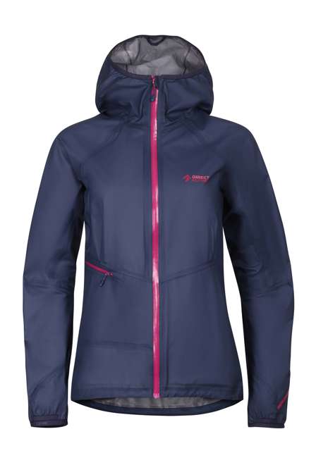 Fotogalerie Wasserdichte und ultraleichte Damen-Hardshelljacke CYCLONE LADY navy/orchid
