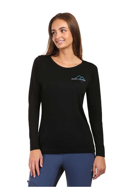 Fotogalerie Damen-Funktionsshirt aus Merino FURRY LADY black (Simple lines)
