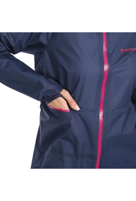 Fotogalerie Wasserdichte und ultraleichte Damen-Hardshelljacke CYCLONE LADY CYCLONE navy/orchid