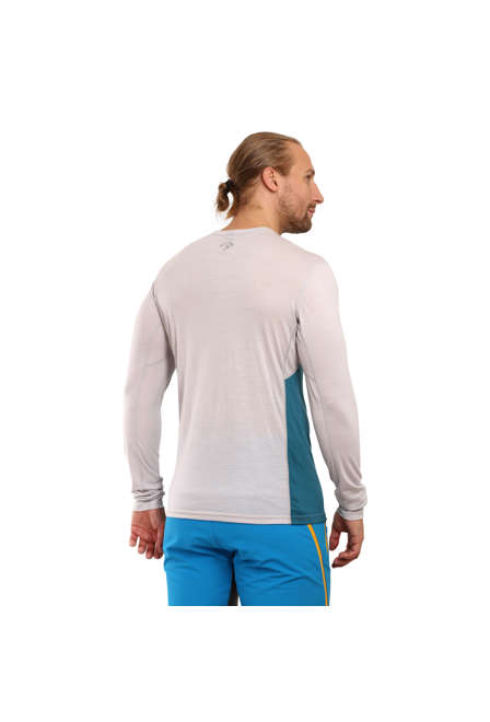 Fotogalerie Herren Merino-Shirt  FURRY LONG emerald/grey (Glacial lake)