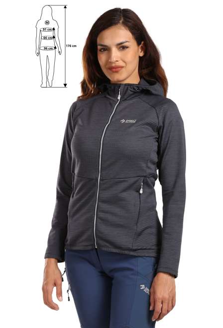 Fotogalerie Damen-Fleece-Sweatshirt SELLA HOOD LADY  anthracite