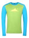 Fotogalerie Herren Merino-Shirt  FURRY LONG green/ocean (Glacial lake)