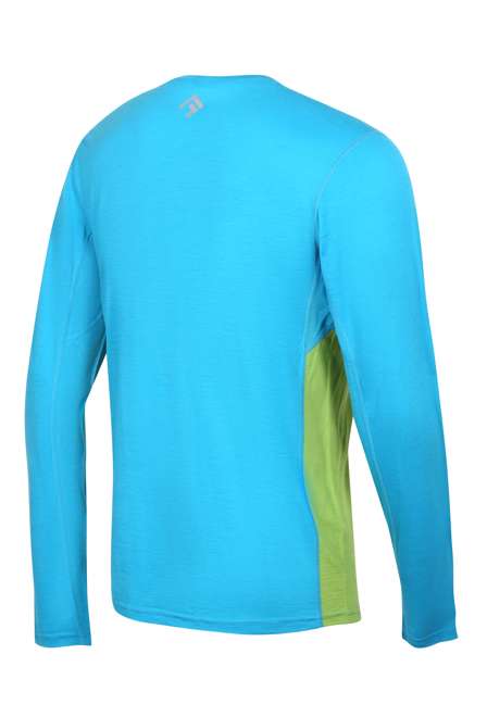 Fotogalerie Herren Merino-Shirt  FURRY LONG green/ocean (Glacial lake)