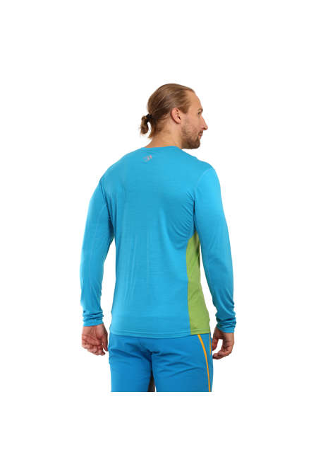 Fotogalerie Herren Merino-Shirt  FURRY LONG green/ocean (Glacial lake)