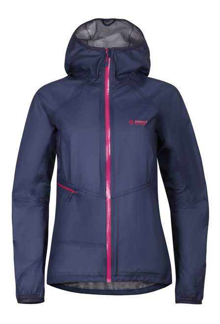 Fotogalerie Wasserdichte und ultraleichte Damen-Hardshelljacke CYCLONE LADY navy/orchid