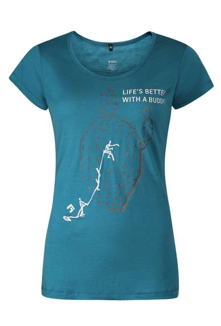 Fotogalerie Damen-Funktionsshirt aus Merino FURRY LADY emerald (Buddy)